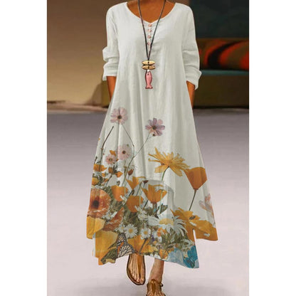 Rochie artistică florală leagăn de Cristina Gore
