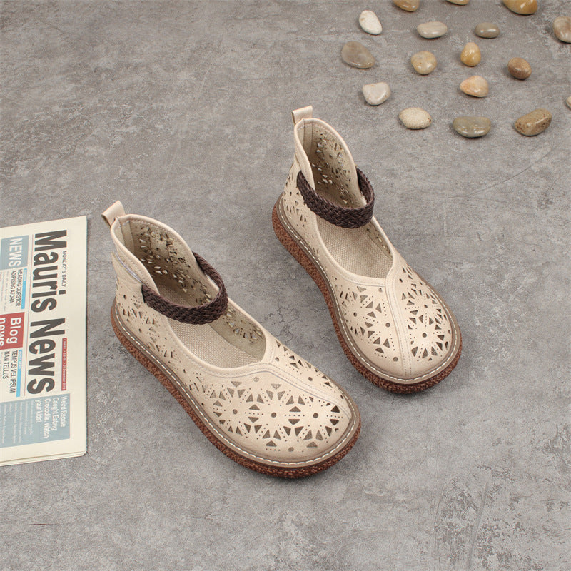 Pantofi retro cu platformă Cristina - Design ajurat