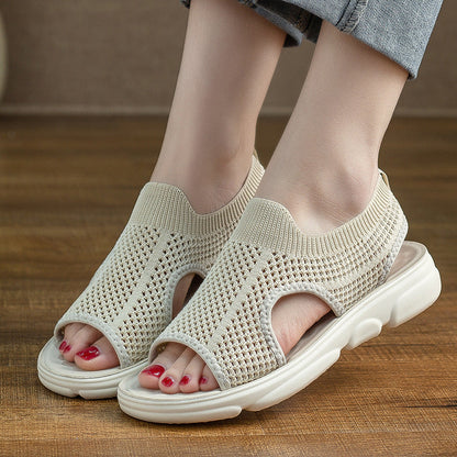 Breathable Knit Flat Sandals by Cristina Gore