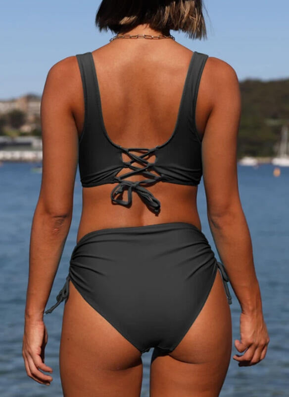 Set bikini cu bretele Cristina - Inspirație pentru talie înaltă