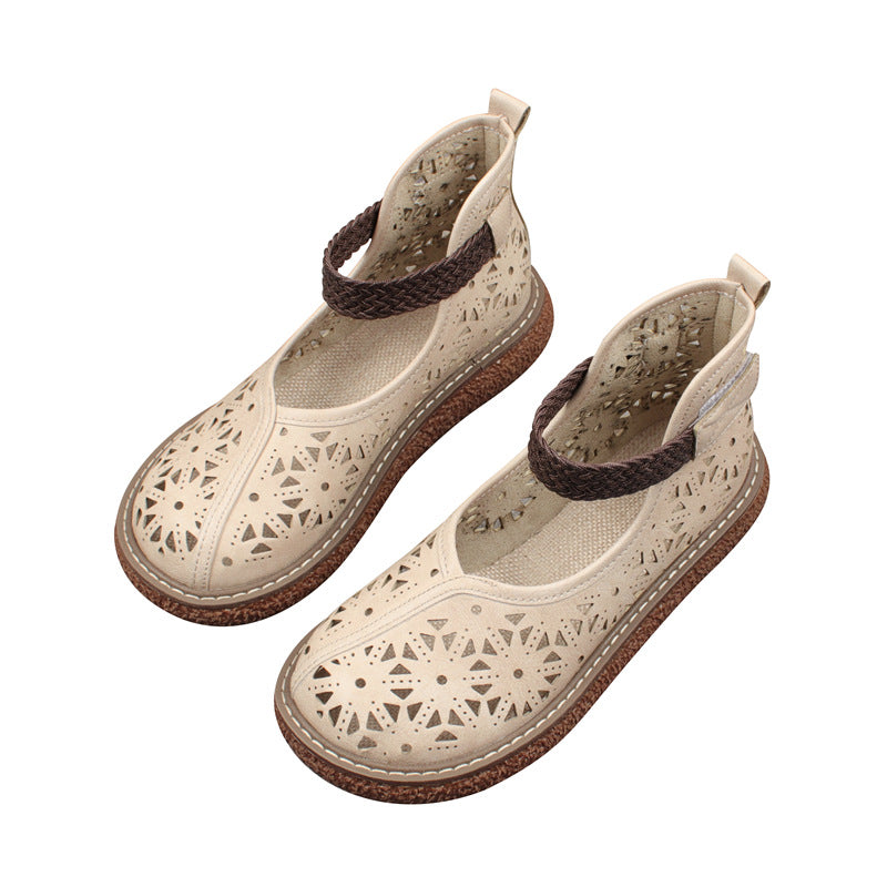 Pantofi retro cu platformă Cristina - Design ajurat