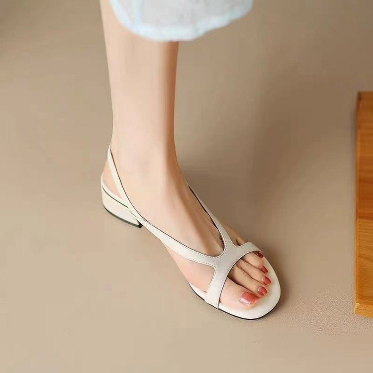 Sandale Cristina - Design confortabil cu vârf rotund din PU