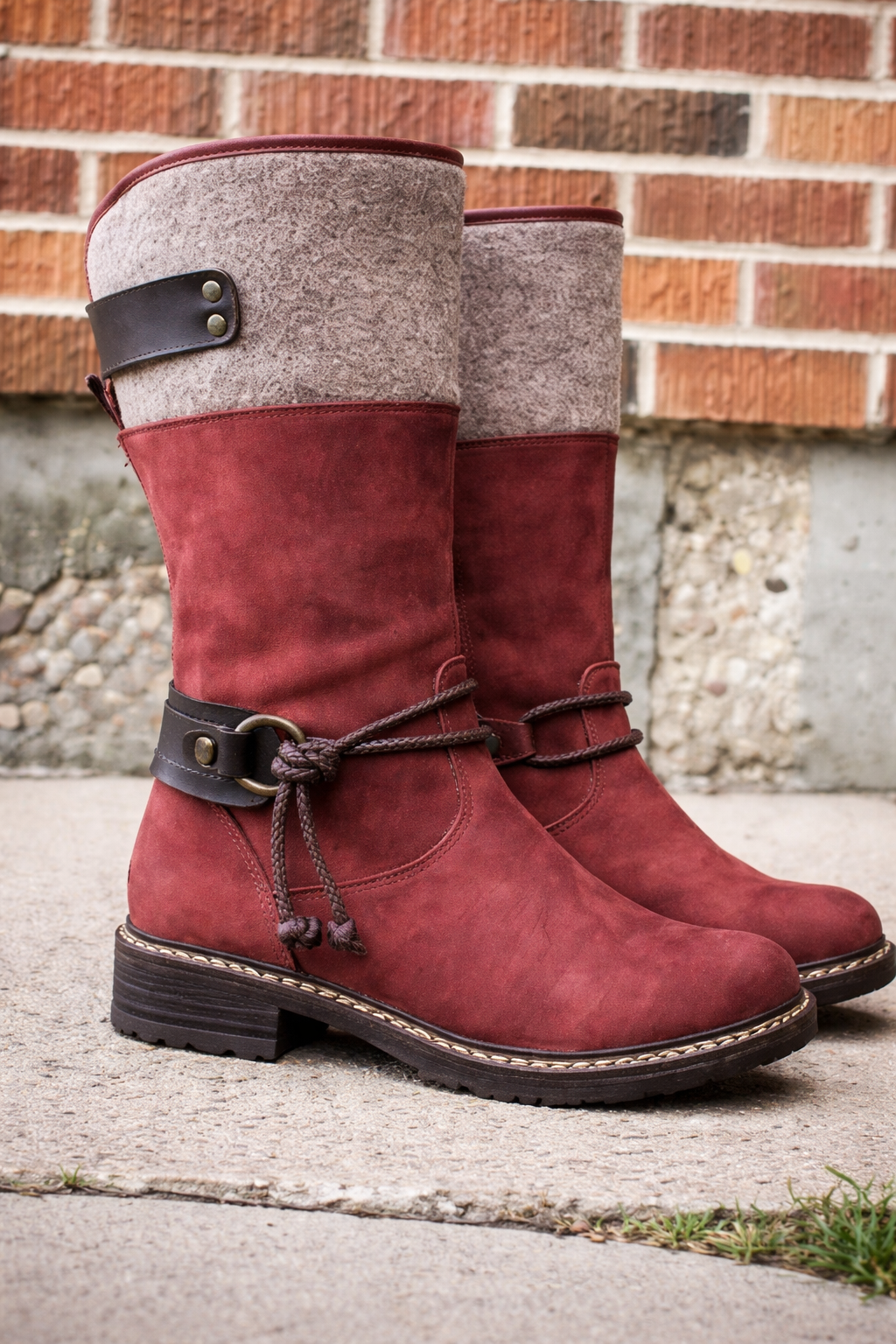 Ghete de zăpadă din piele întoarsă Cristina - Căptușeală caldă din bumbac