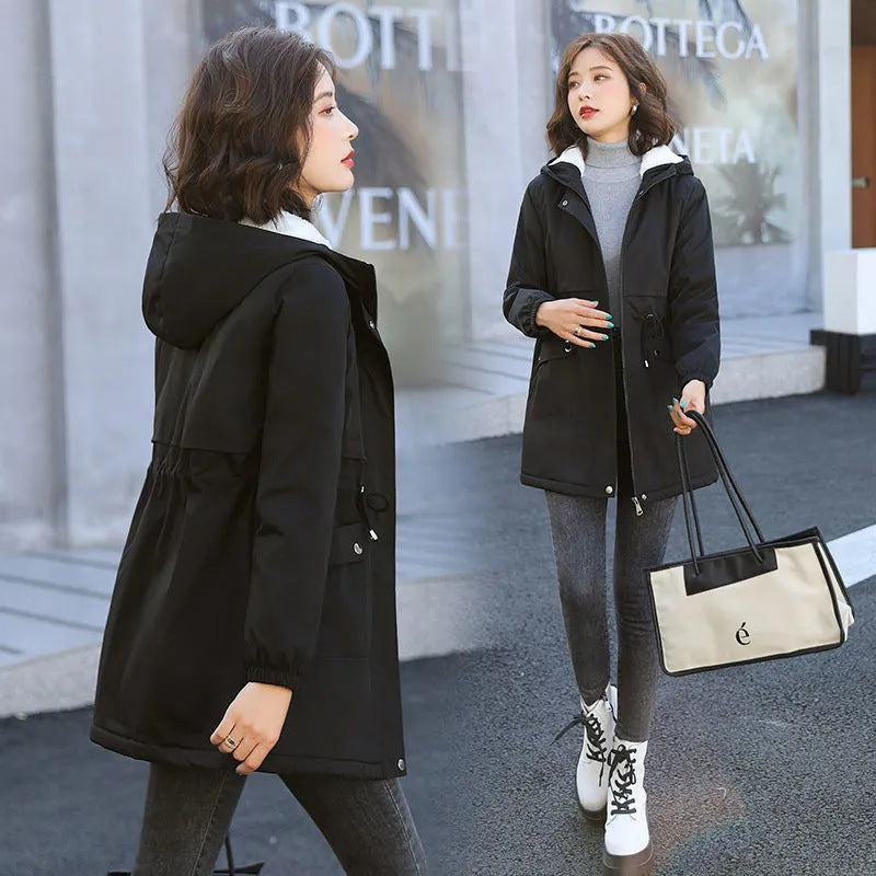 Trench Cristina cu căptușeală din fleece - Căldura lânii de miel