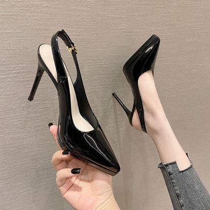 Sandale cu platformă Cristina și tocuri stiletto - Vârf ascuțit elegant