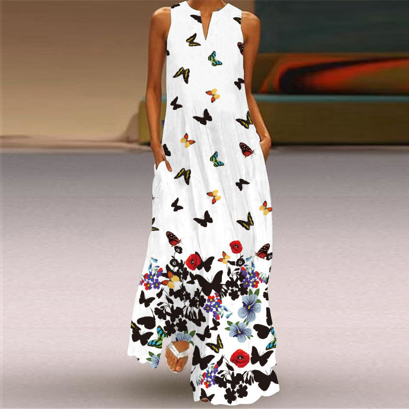 Vibrant Print Long Dress Cristina Gore