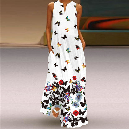 Vibrant Print Long Dress Cristina Gore