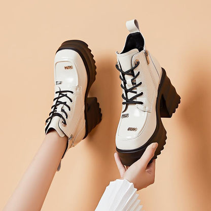 Ghete cu platformă Cristina - Căptușeală din catifea