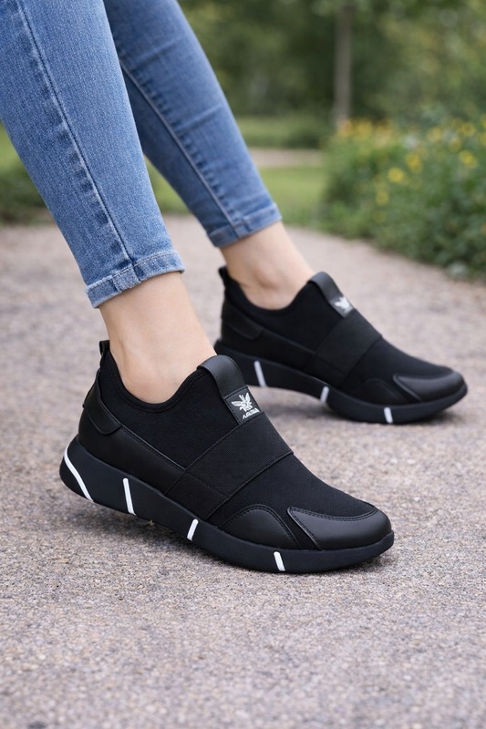 Teniși Cristina din plasă - blocuri de culoare în stil coreean