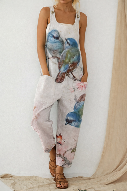 Salopetă lejeră cu imprimeu artistic Cristina Gore și pantaloni
