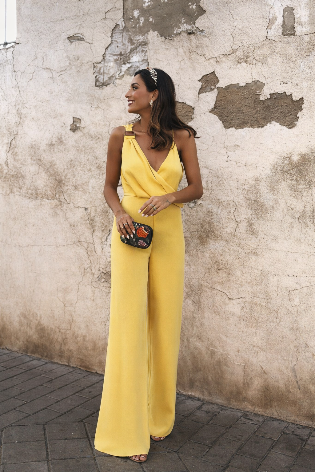 Salopetă elegantă slim fit Cristina Gore