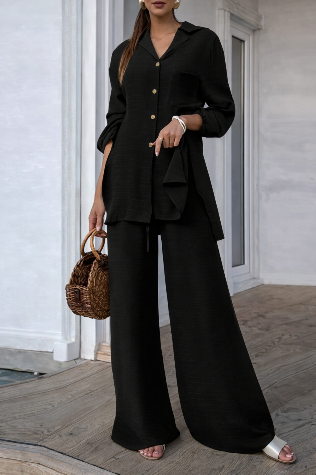 Set lejer cu imprimeu leopard de Cristina Gore