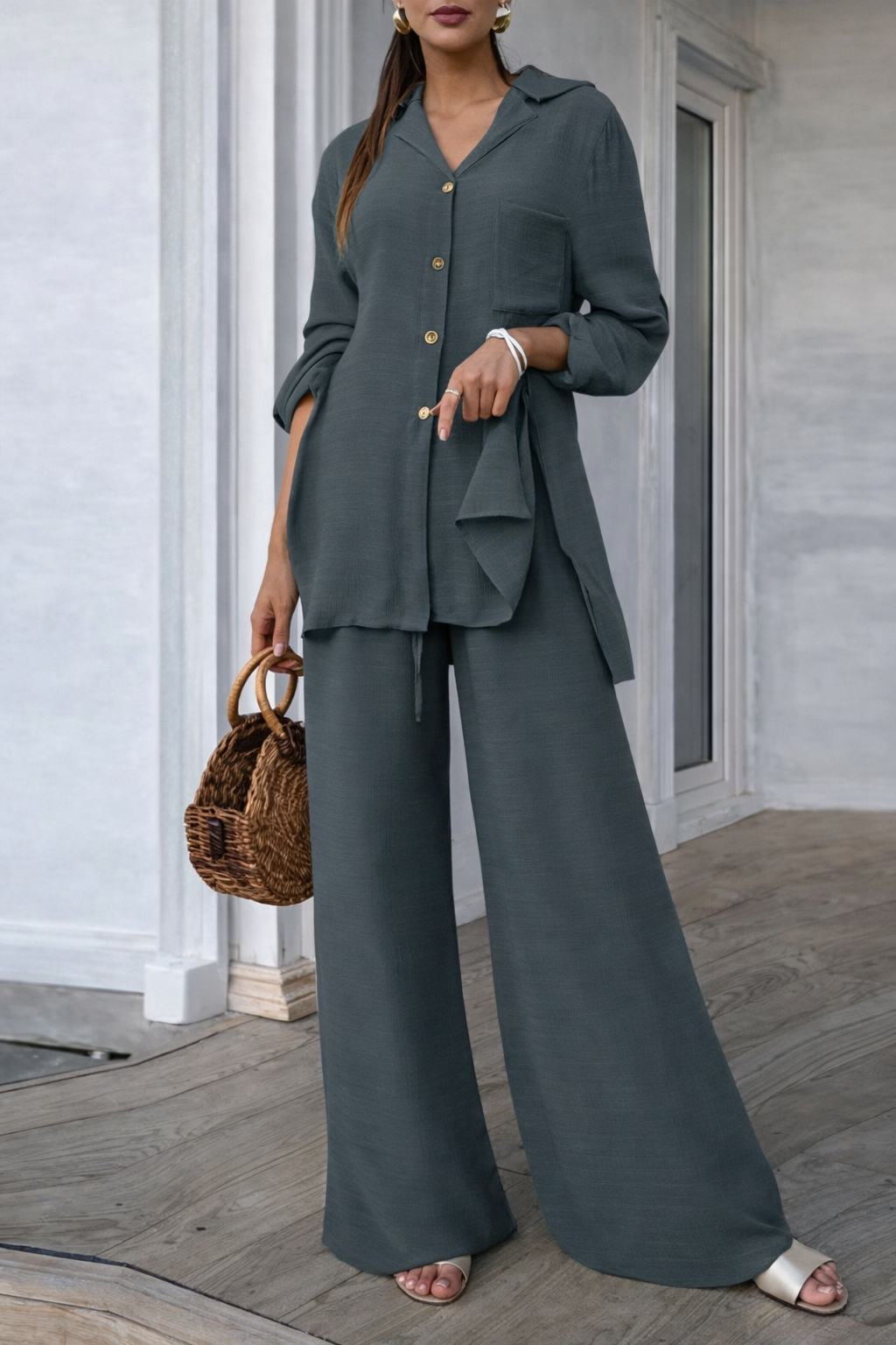 Set lejer cu imprimeu leopard de Cristina Gore