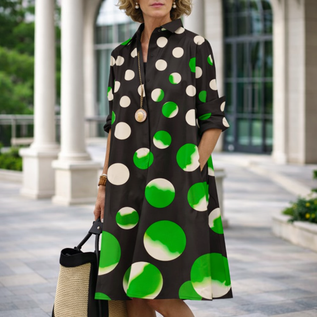 Rochie de vară Cristina Gore cu imprimeu 3D modern
