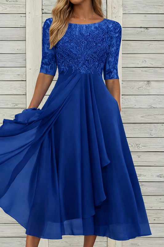 Rochie de seară midi elegantă din dantelă Cristina Gore