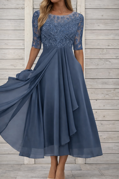 Rochie de seară midi elegantă din dantelă Cristina Gore