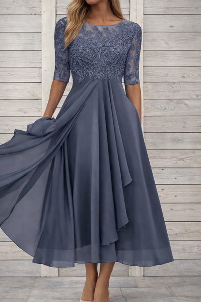 Rochie de seară midi elegantă din dantelă Cristina Gore