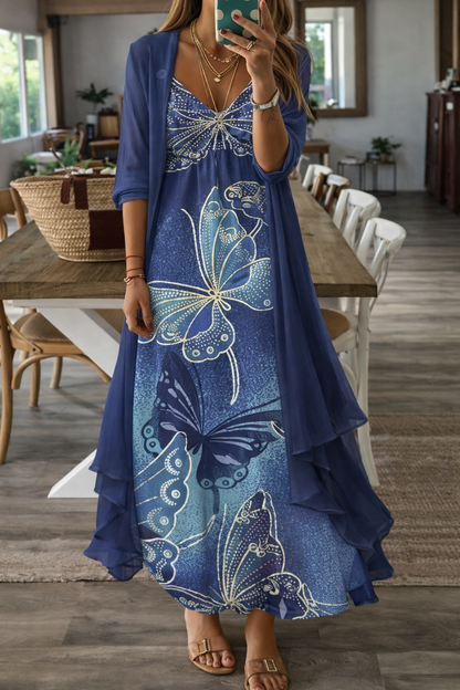 Rochie de vară cu bretele și imprimeu floral Cristina Gore