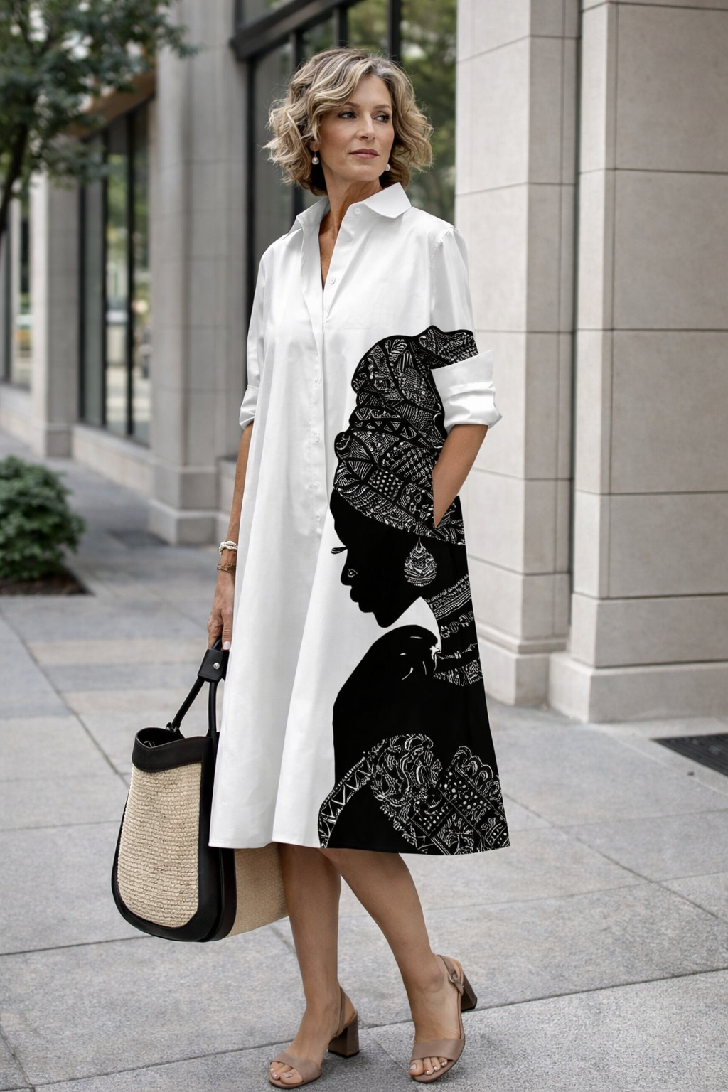 Rochie-cămașă vibrantă de vară de Cristina Gore