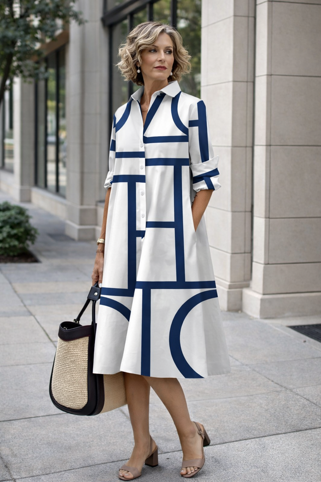 Rochie-cămașă vibrantă de vară de Cristina Gore