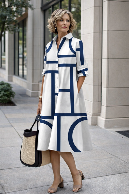 Rochie-cămașă vibrantă de vară de Cristina Gore