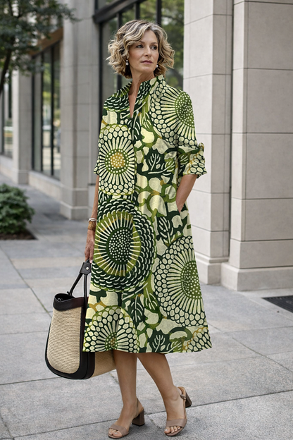 Rochie-cămașă vibrantă de vară de Cristina Gore