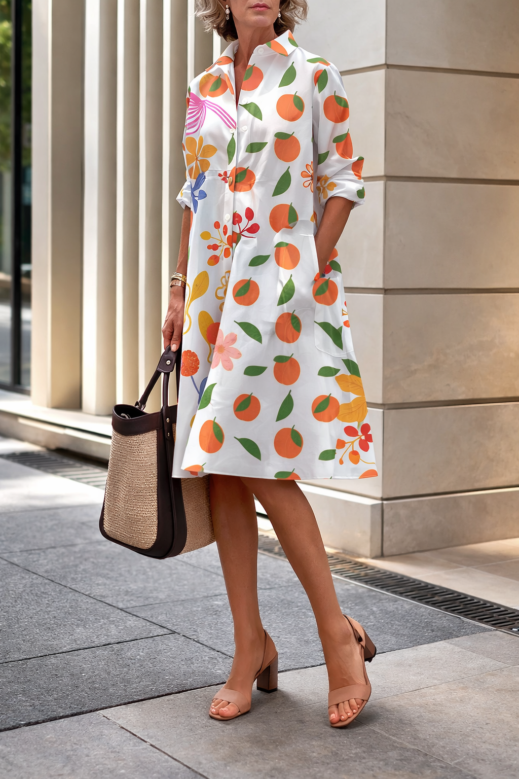 Rochie-cămașă vibrantă de vară de Cristina Gore