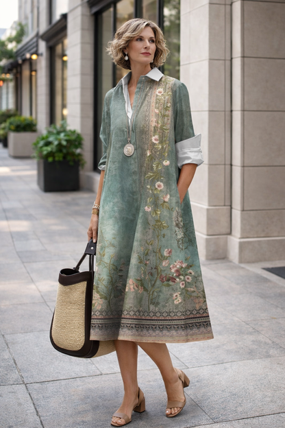 Rochie-cămașă vibrantă de vară de Cristina Gore
