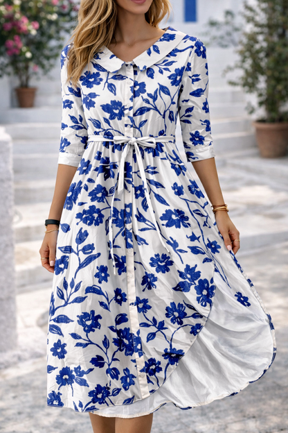 Rochie elegantă de vară cu imprimeu floral Cristina Gore