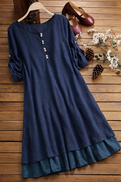Rochie retro de vară cu imprimeu leagăn Cristina Gore, mărime mare