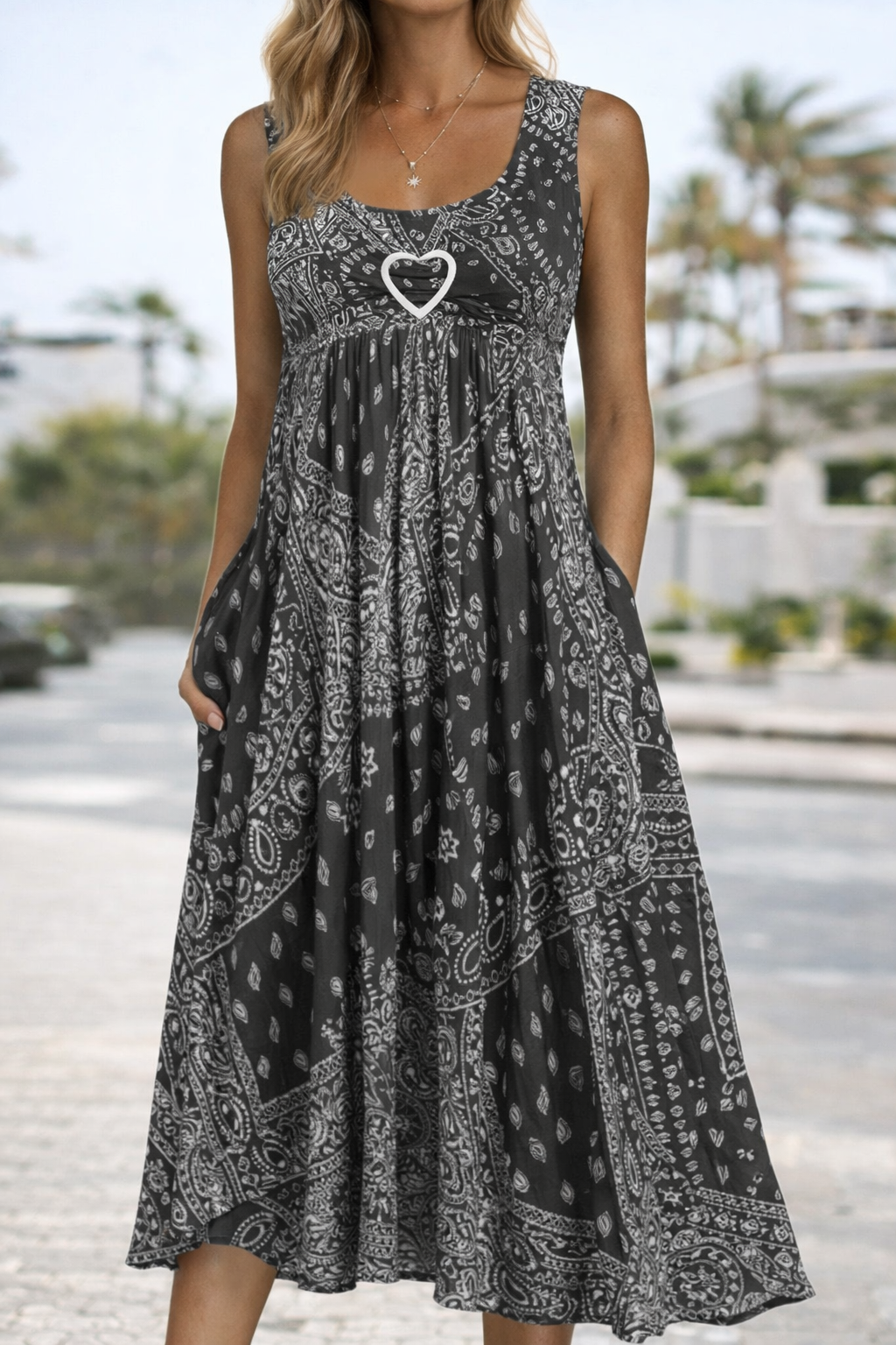 Rochie de vară Cristina Gore cu inimă, inspirată de Pinterest