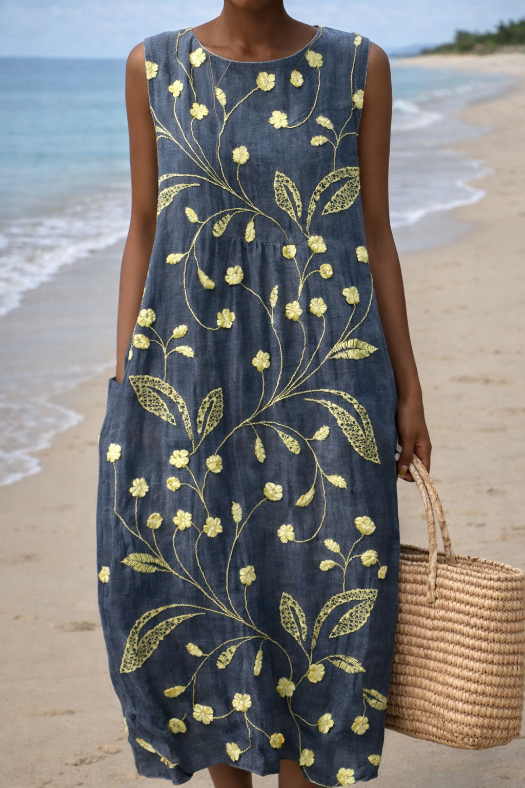 Rochie de vară fără mâneci Cristina Gore, inspirată de Pinterest
