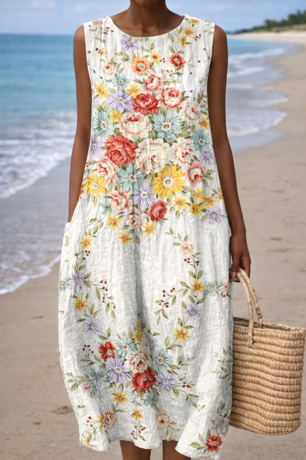 Rochie de vară fără mâneci Cristina Gore, inspirată de Pinterest