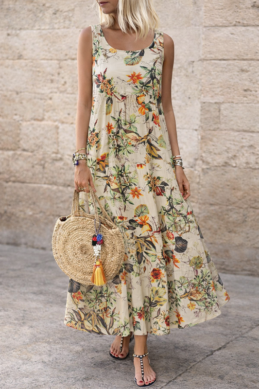 Rochie maxi florală boemă Cristina Gore Summer