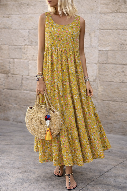 Rochie maxi florală boemă Cristina Gore Summer