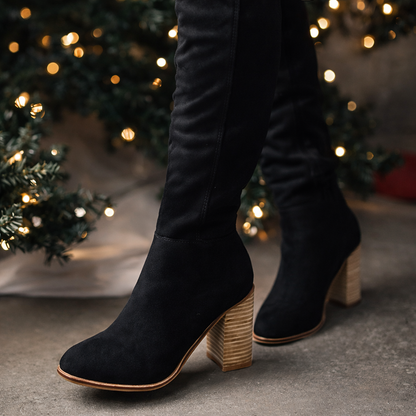 Cizme cu toc înalt Cristina - Fermoar lateral