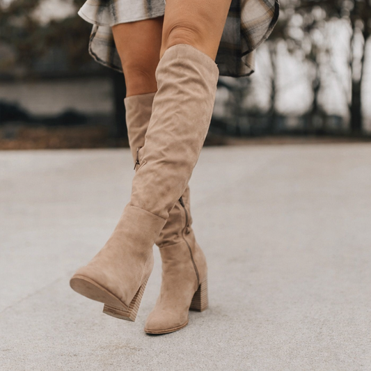 Cizme cu toc înalt Cristina - Fermoar lateral