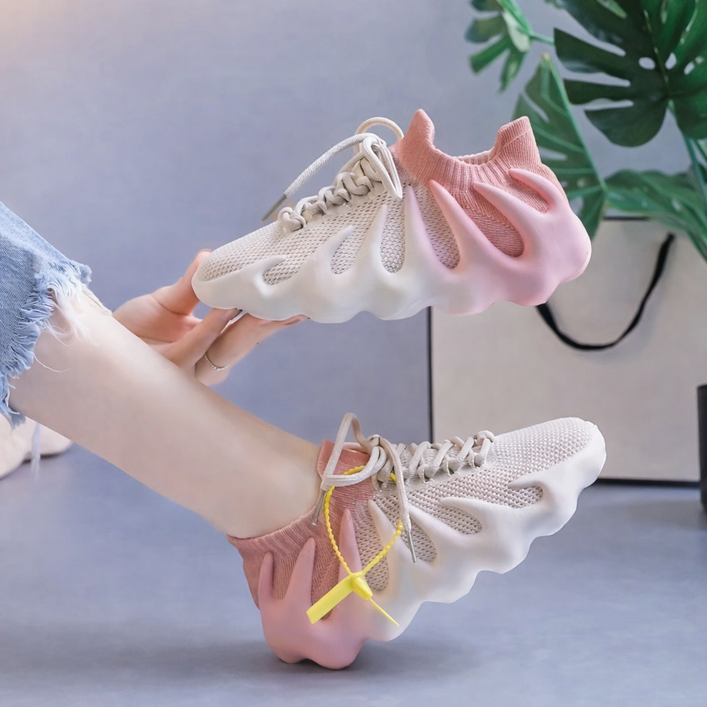 Teniși Cristina din plasă - Confortabili și respirabili datorită șireturilor