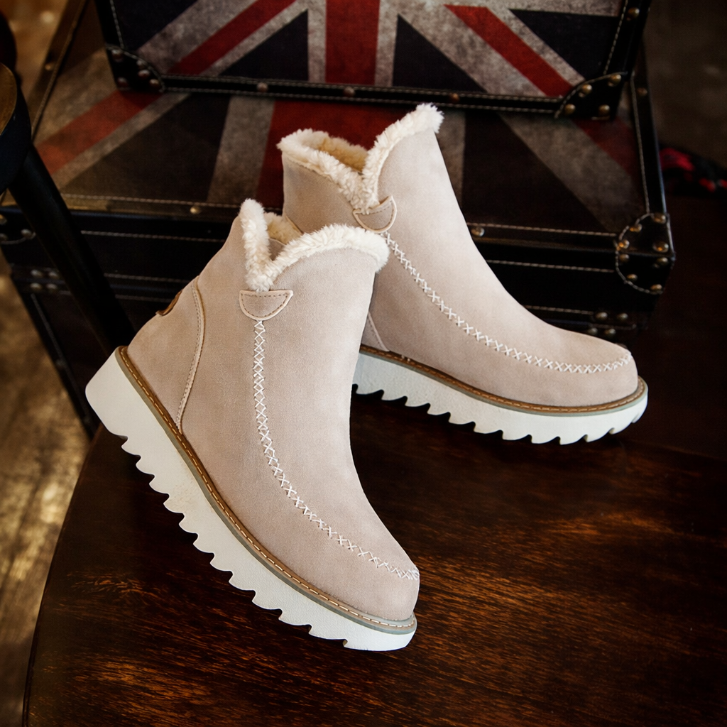 Ghete Cristina Martin din catifea - Confortul și căldura pielii întoarse