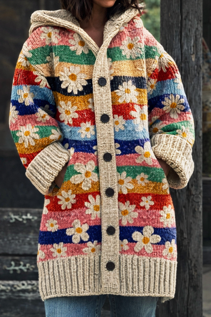 Pelerină Cristina cu imprimeu de pisici - Stil confortabil pentru sărbători