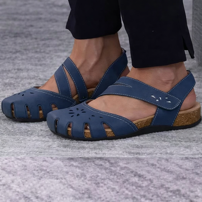 Sandale cu toc Cristina - Design confortabil cu decupaj