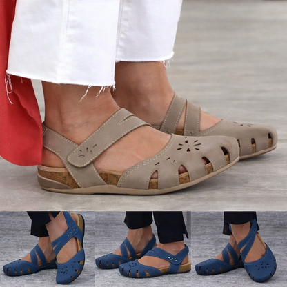 Sandale cu toc Cristina - Design confortabil cu decupaj