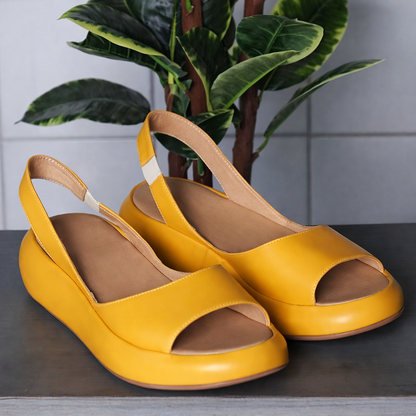 Pantofi cu toc deschis pentru femei Cristina - bandă elastică confortabilă