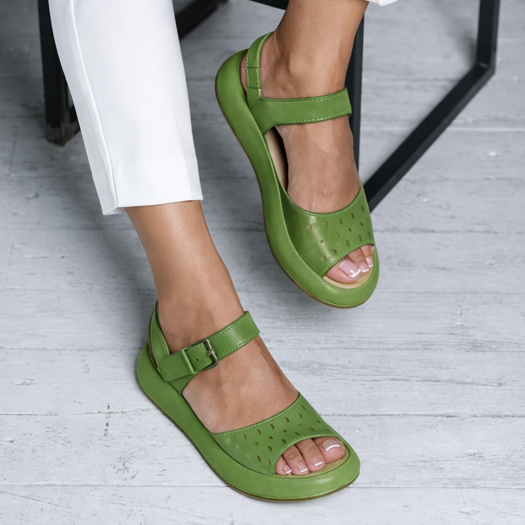 Sandale plate Cristina - confort în stil roman