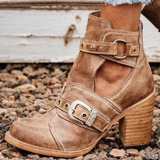 Ghete cu toc înalt Cristina - Stil western