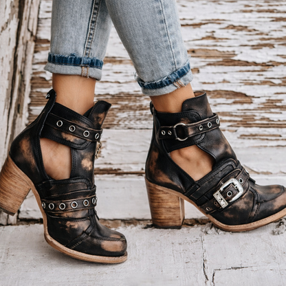 Ghete cu toc înalt Cristina - Stil western