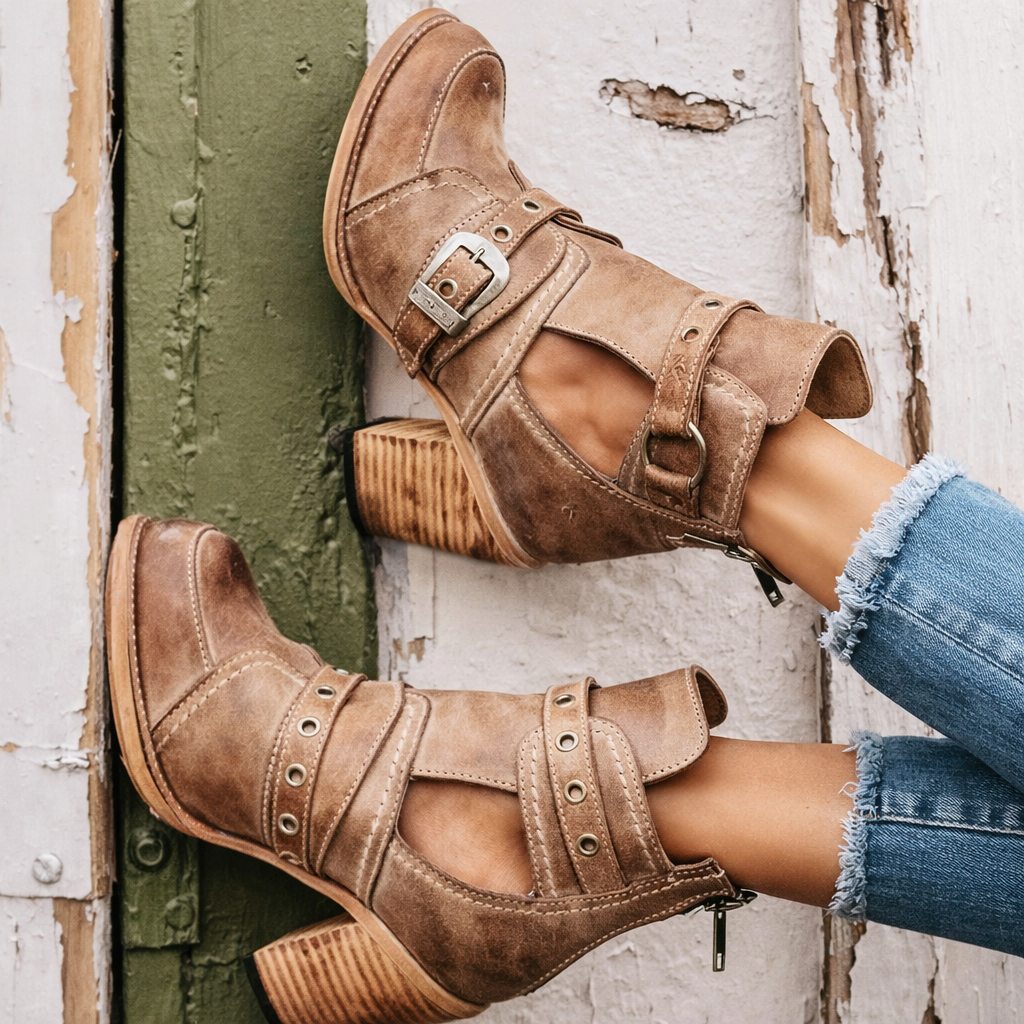 Ghete cu toc înalt Cristina - Stil western