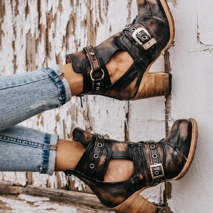 Ghete cu toc înalt Cristina - Stil western