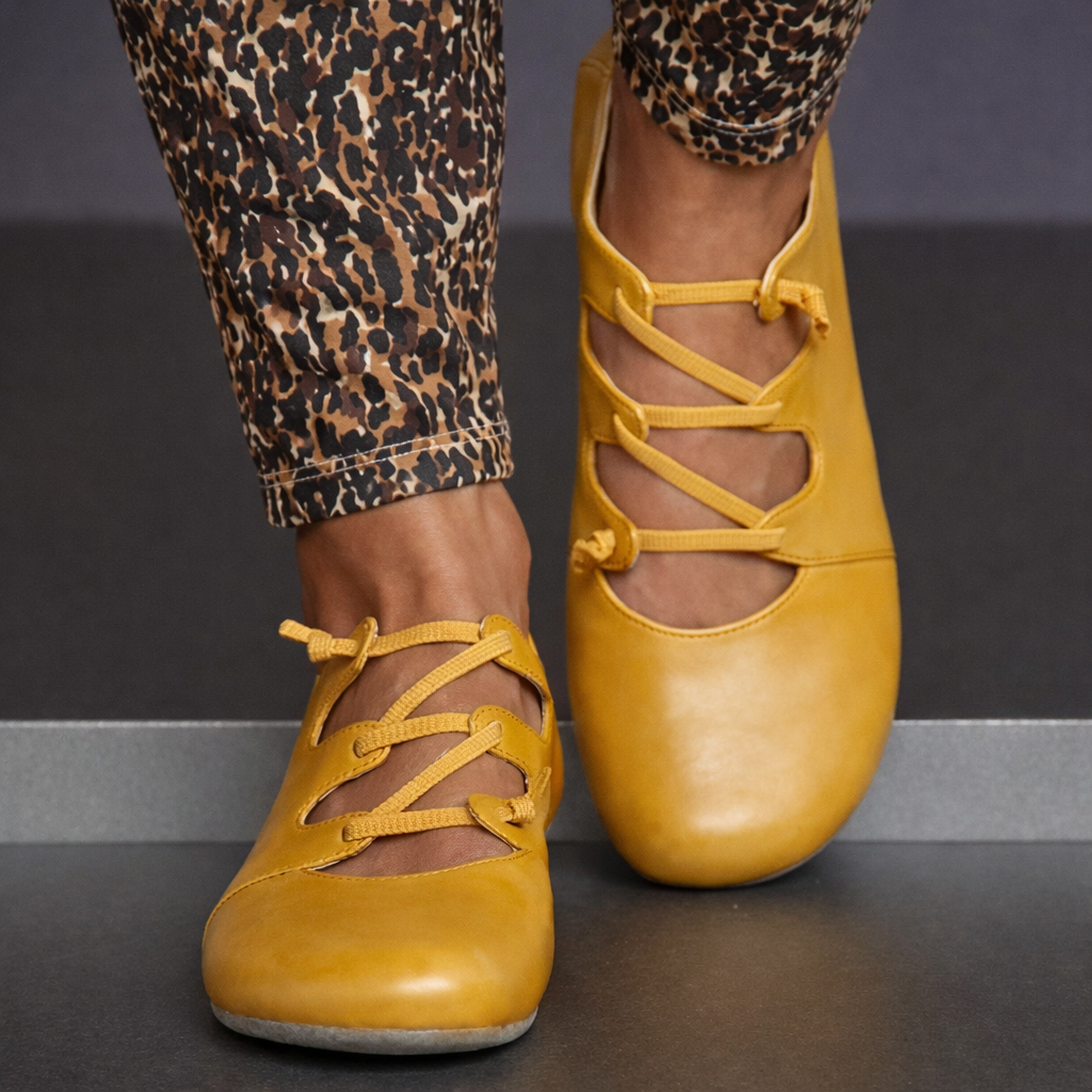 Balerini Cristina cu barete încrucișate - Pantofi eleganți și confortabili