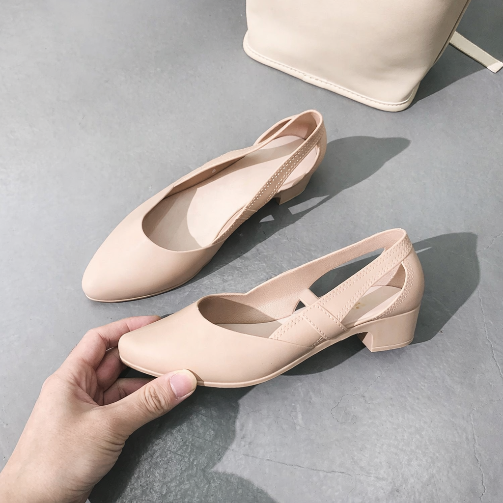 Sandale cu platformă Cristina - Model cu toc mediu în culori bomboane